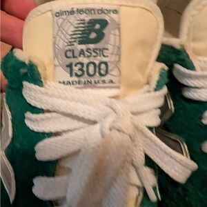 New Balance White and Green Sneakers 1300 Aime Leon Dore